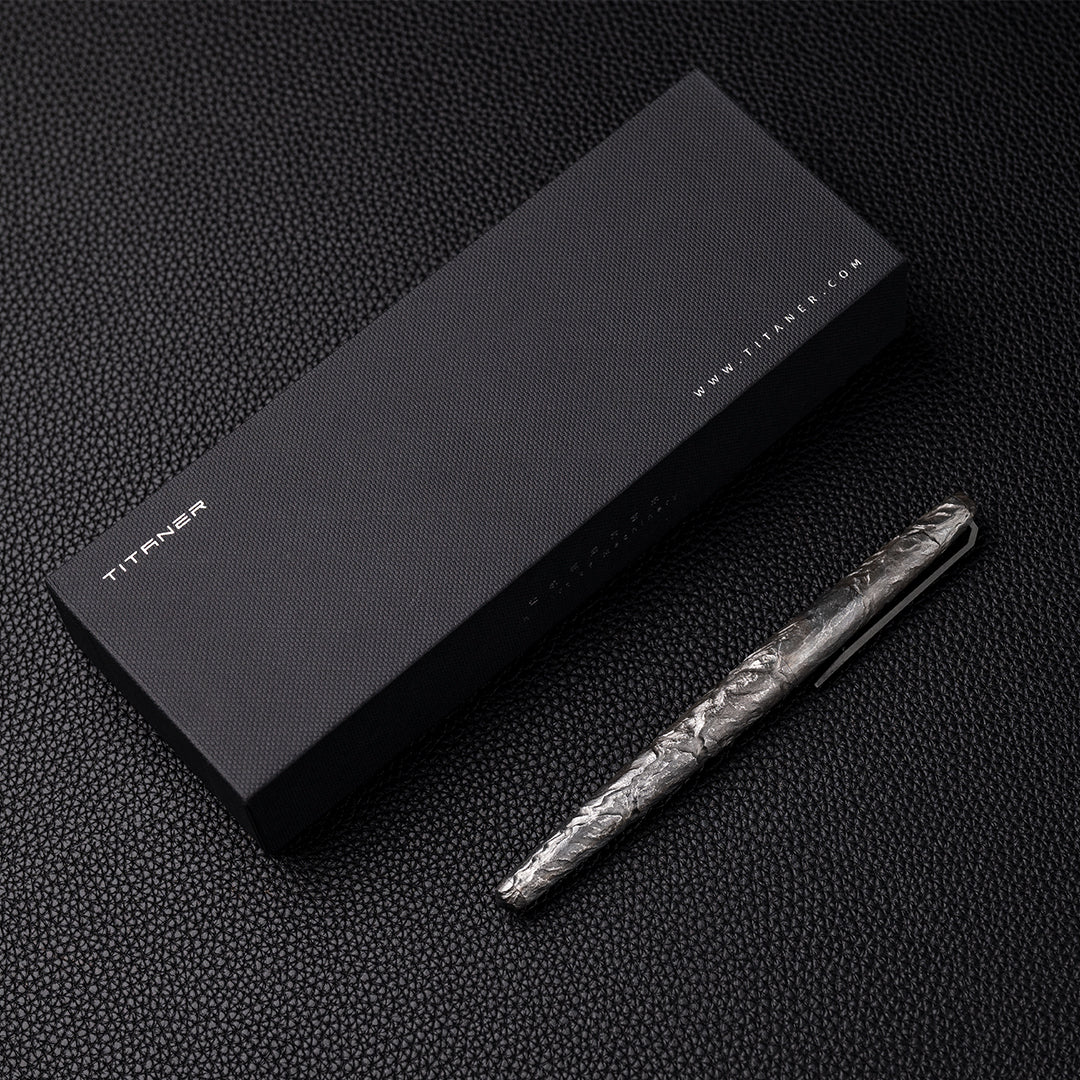 Stone-Sculpted Titanium Tactical Ballpoint Pen