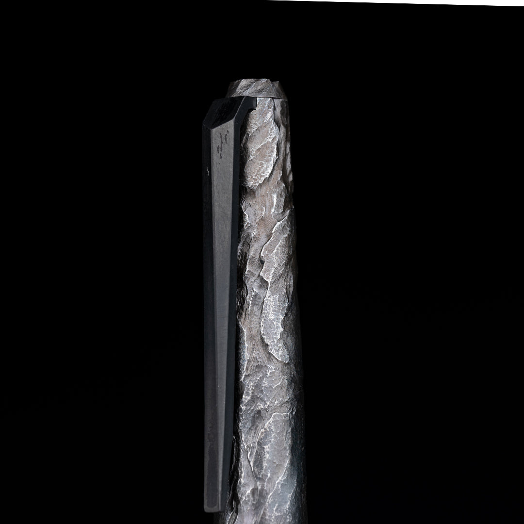 Hand-carved Titanium Tactical Ballpoint Pen