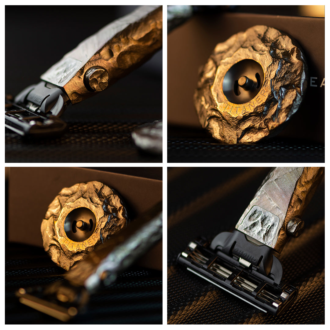 Stone-Sculpted Titanium 3-layer Razor