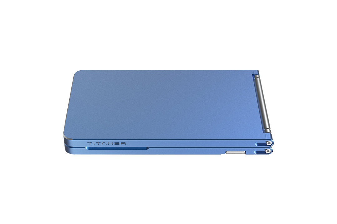 EDC Wallet-Blue Anodized Finish