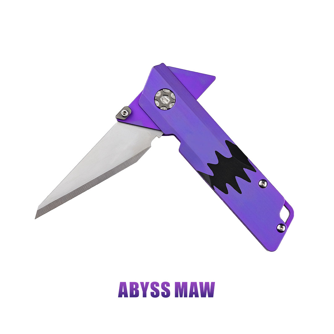 Patterned Raven 1.0 Pro : Titanium Utility Folding knife