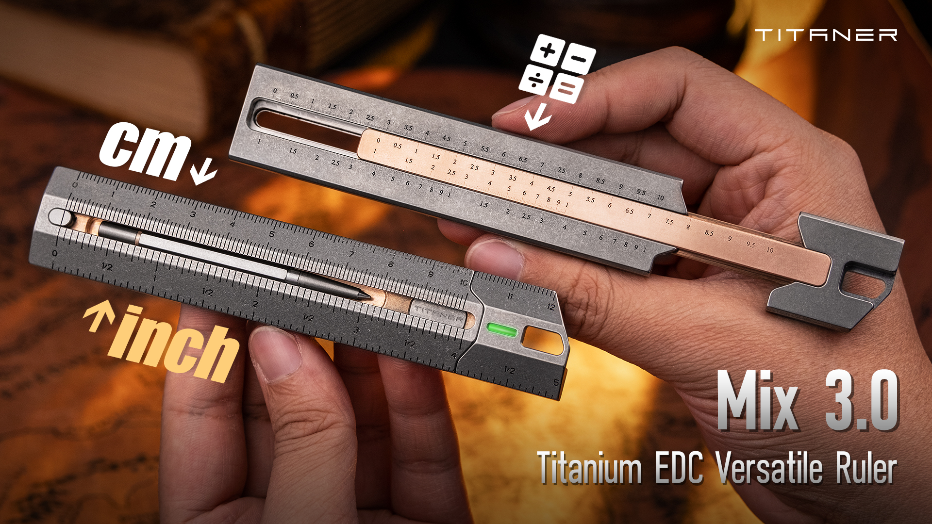 Titaner® Mix 3.0 | Titanium EDC Versatile Ruler