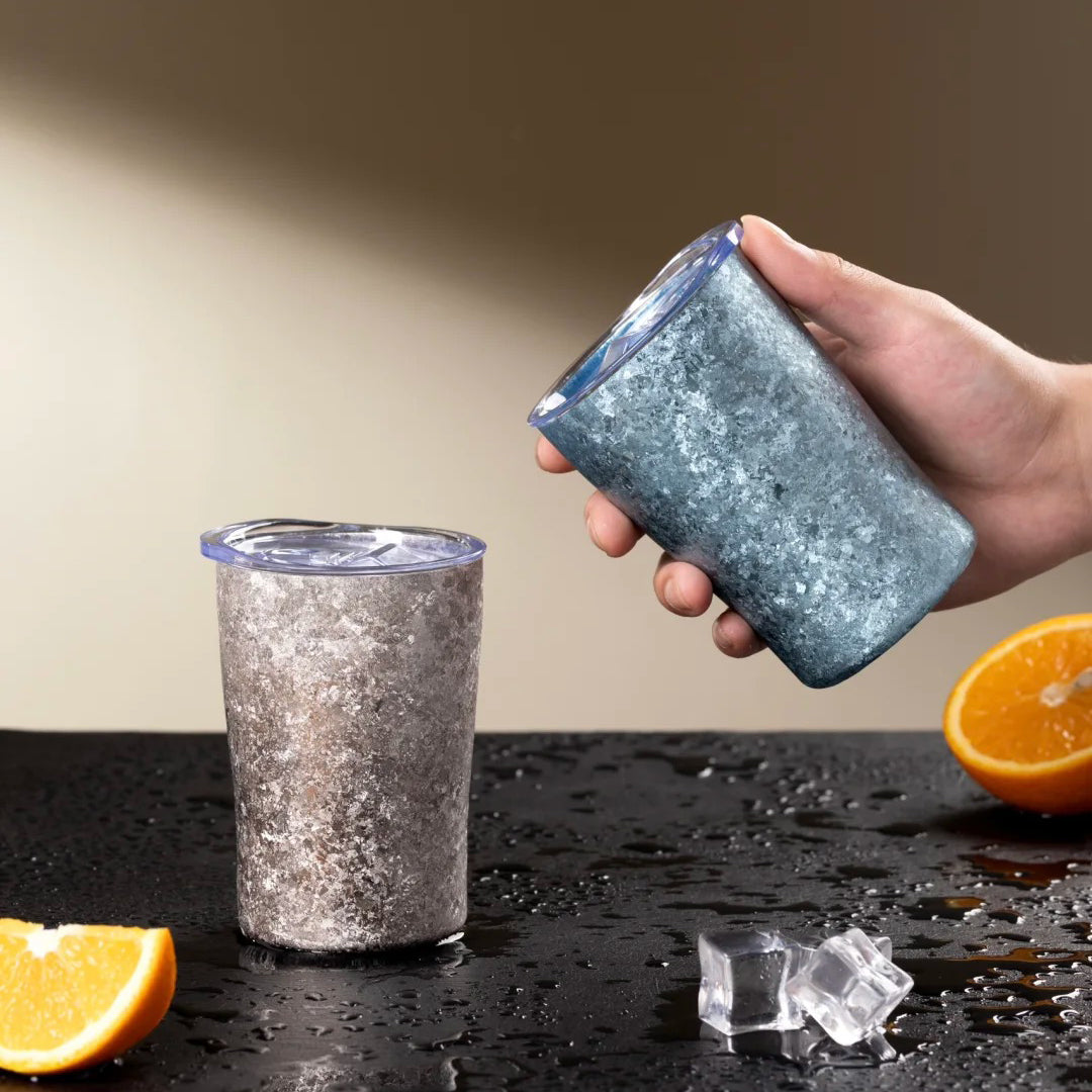 Ice Crystal Titanium Double-Wall Cups