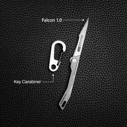 Falcon 1.0 Micro Cutter: Titanium Utility Mini Folding Cutter