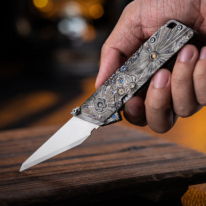 Obsidian Meteor Raven Titanium Utility Folding knife(Limited 30 pcs)