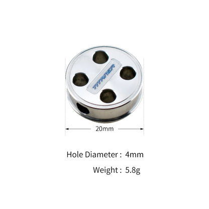 Titanium Round Lanyard Bead