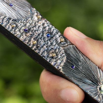 BuRan: Obsidian Meteor Titanium Folding Fan