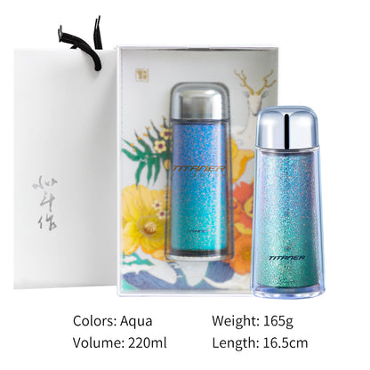 Ice-crystal Pure Titanium Water Bottle
