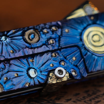 Blue Meteor Raven Titanium Utility Folding knife