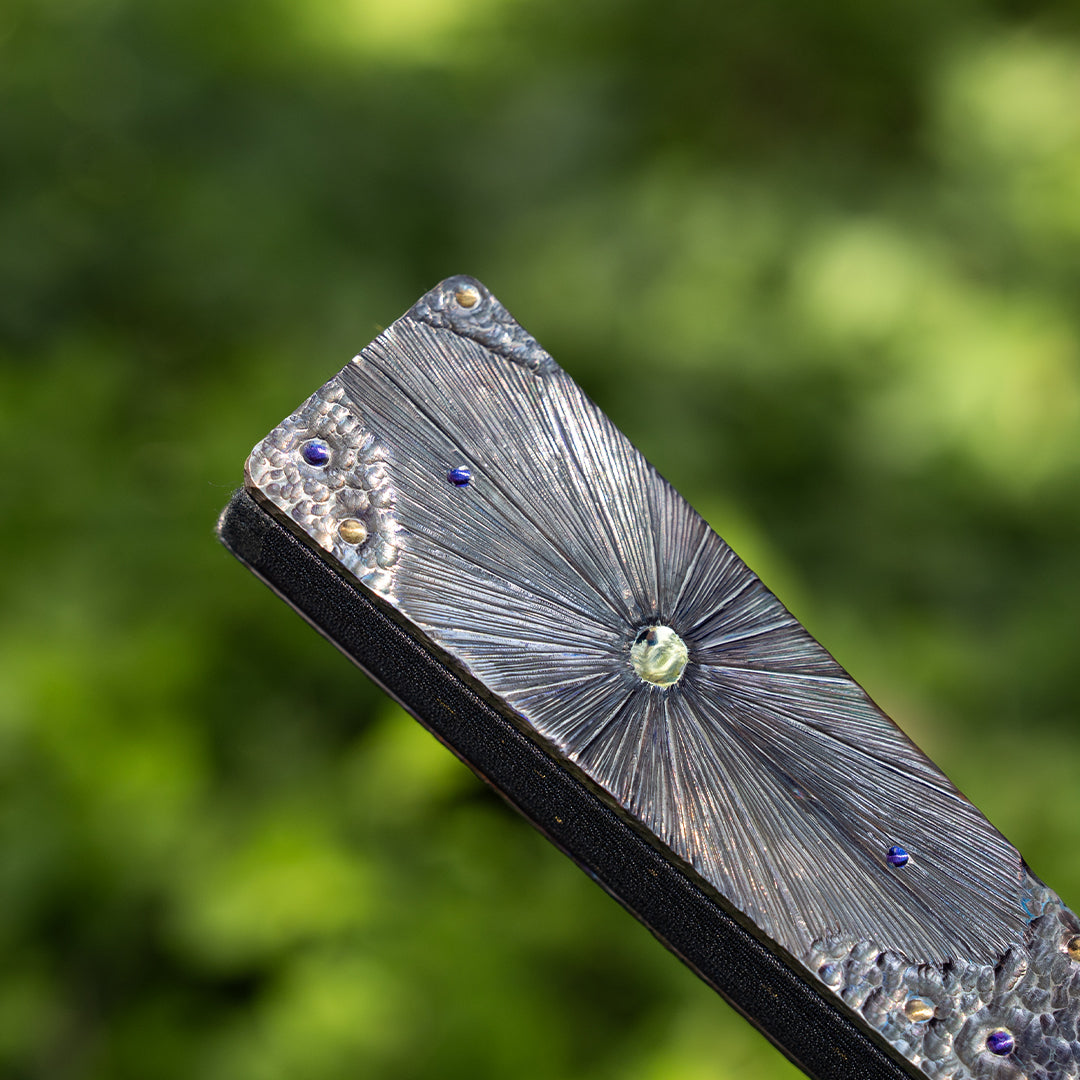 BuRan: Obsidian Meteor Titanium Folding Fan