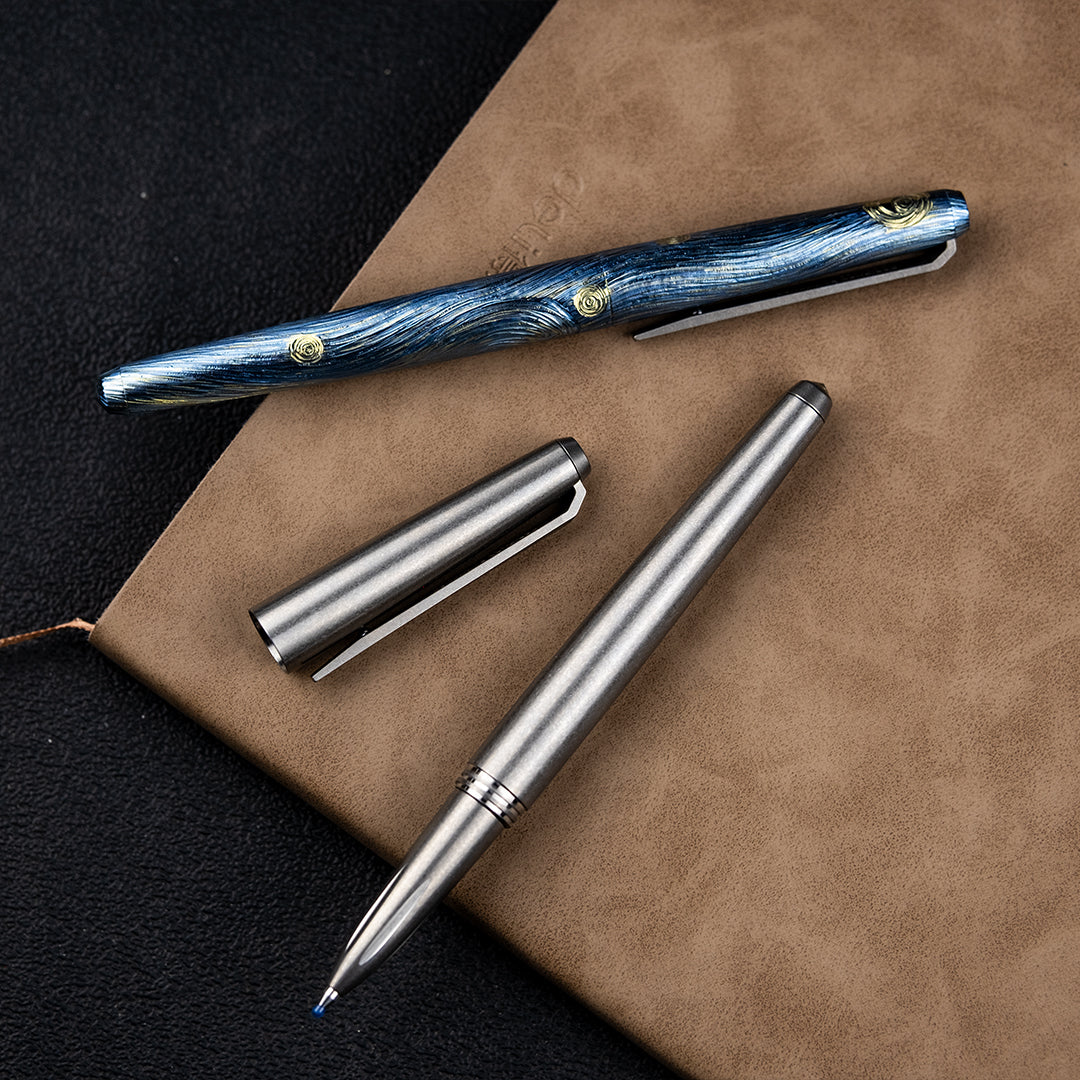 Starry Night Titanium Tactical Ballpoint Pen