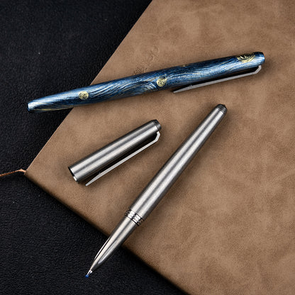 Starry Night Titanium Tactical Ballpoint Pen