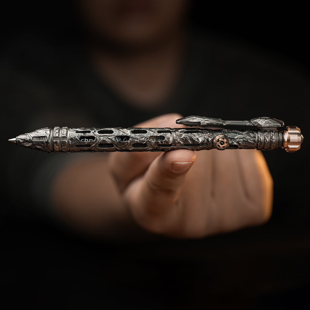 Stone-Sculpted Titanium Tactical Bolt-Action Pen(Limited 50 pcs)