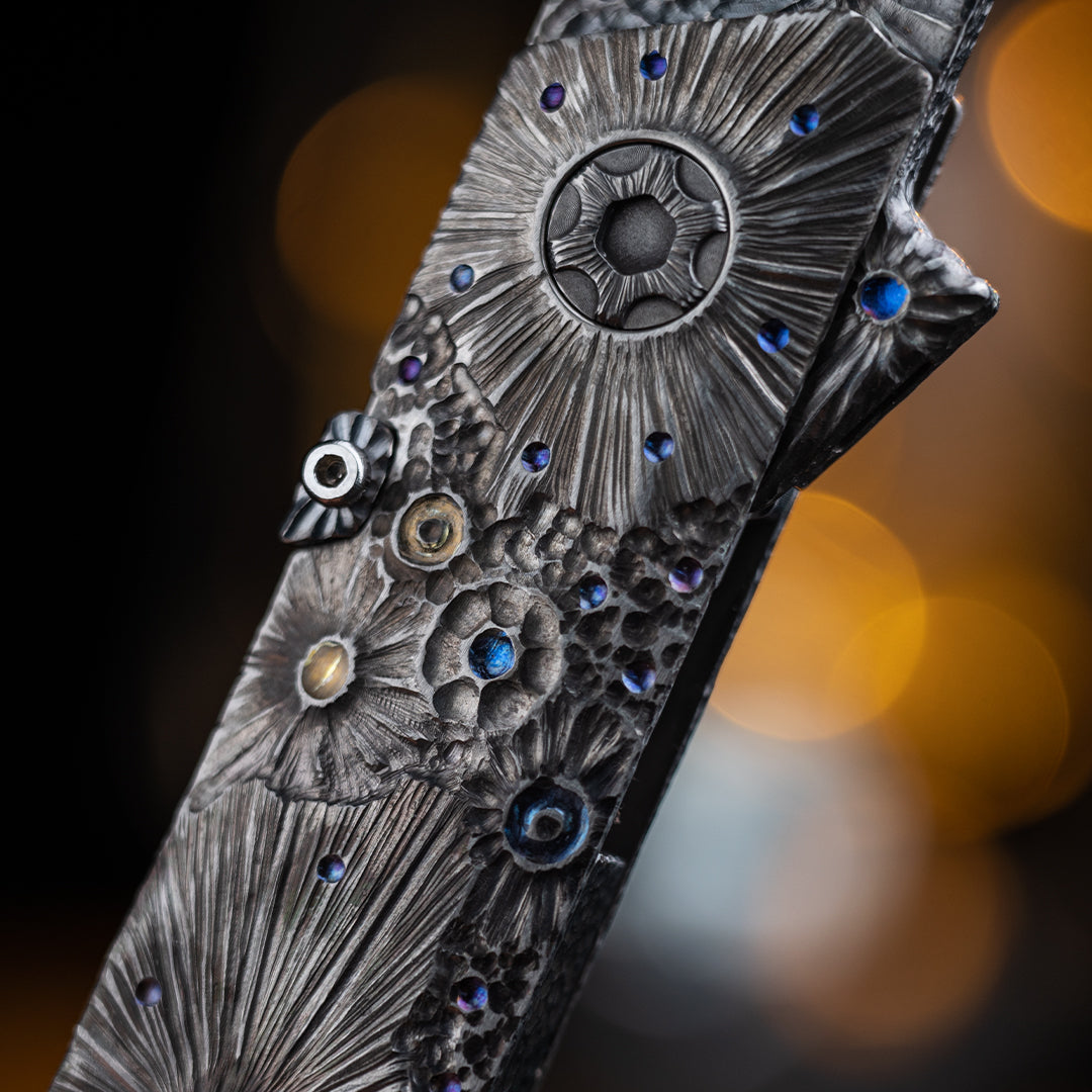 Obsidian Meteor Raven Titanium Utility Folding knife(Limited 30 pcs)