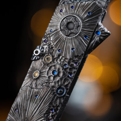 Obsidian Meteor Raven Titanium Utility Folding knife(Limited 30 pcs)