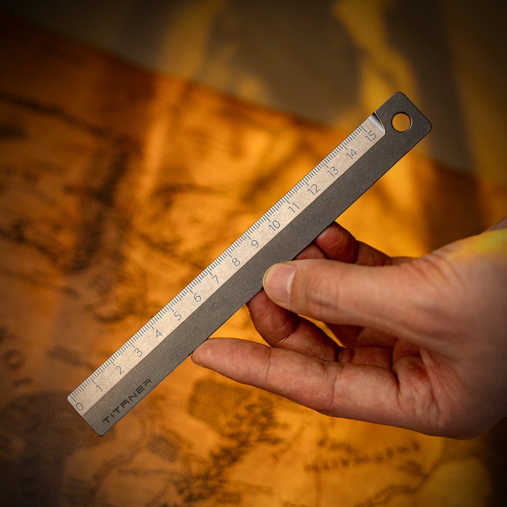 Dual-sided Ti Ruler Metric & Inch – Titaner