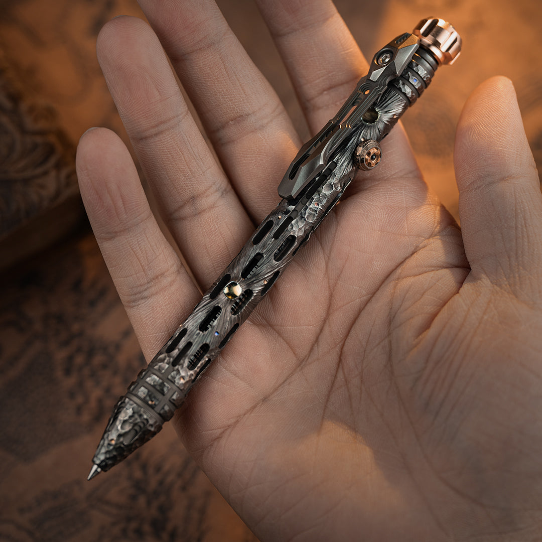 Obsidian Meteor Titanium Tactical Bolt-Action Pen(Limited 50 pcs)