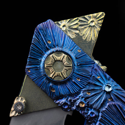 Blue Meteor Raven Titanium Utility Folding knife