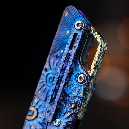 Blue Meteor Raven Titanium Utility Folding knife