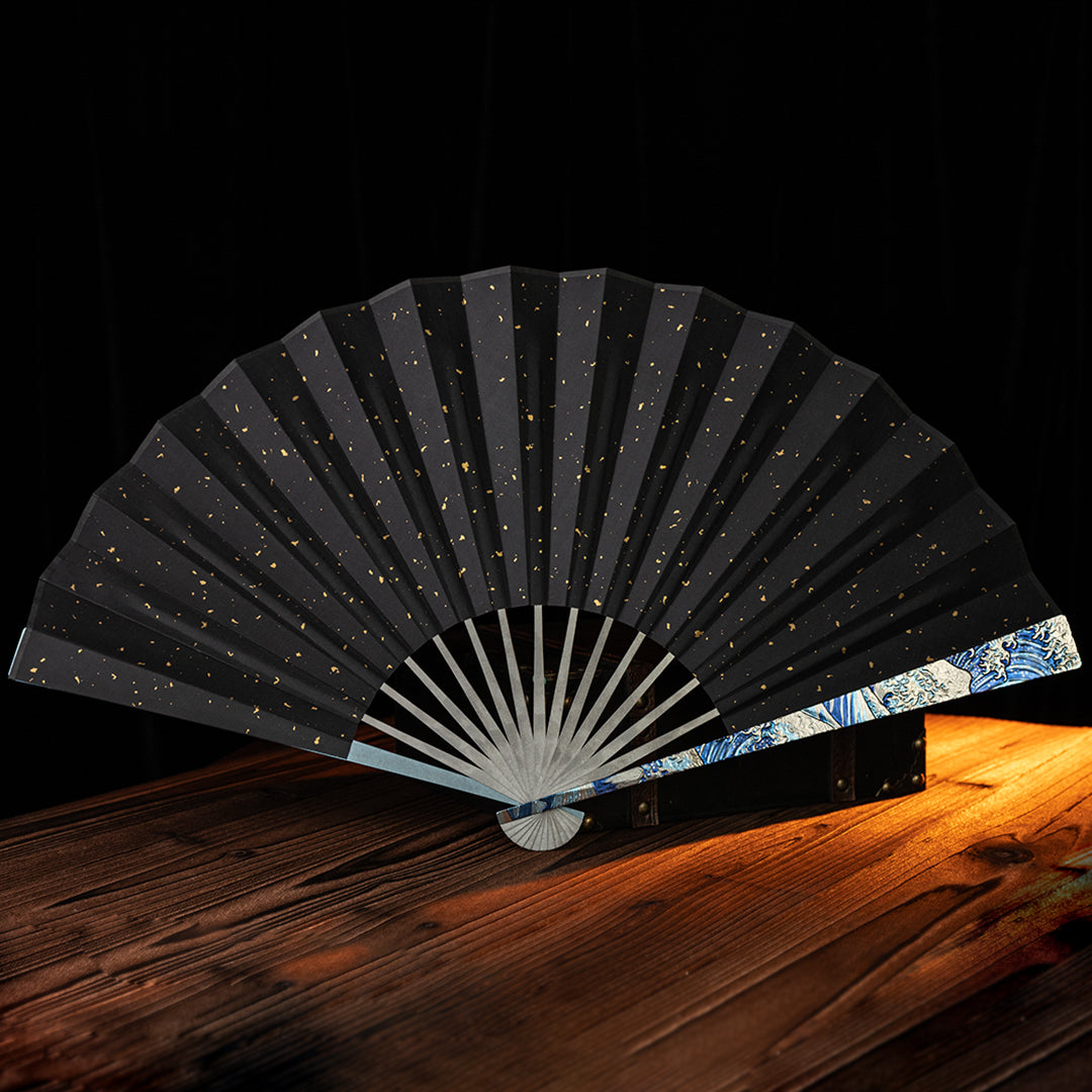 BuRan: Wave crest Titanium Folding Fan