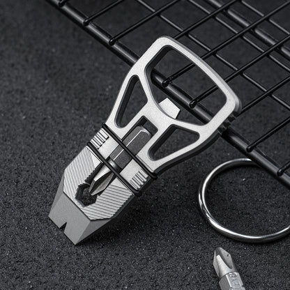 Titanium Multi-function EDC Tool for Bottle Opener/Pry Bar/Screwdriver