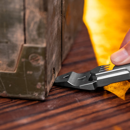 Titanium Multi-Tool Pry Bar with Fidget Slider