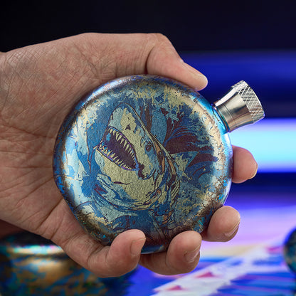 World Premiere Colored Titanium Hip Flask