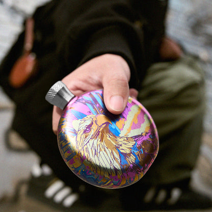 World Premiere Colored Titanium Hip Flask