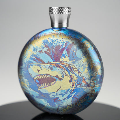 World Premiere Colored Titanium Hip Flask