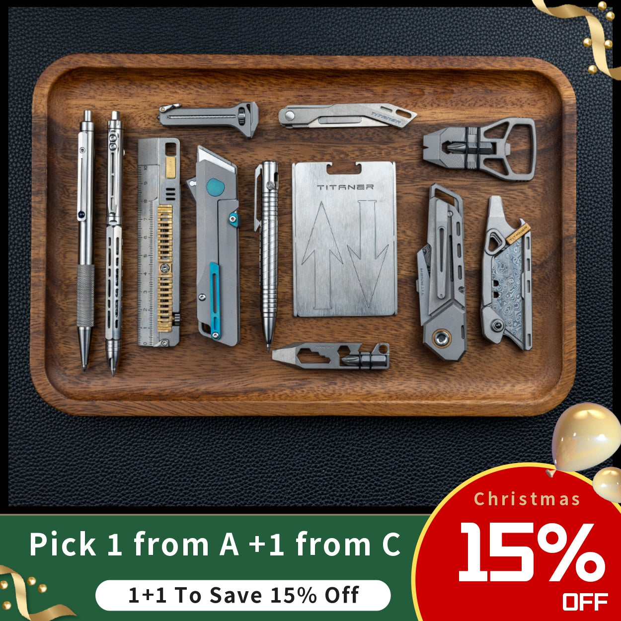 【15% OFF】Mix & Match Titanium EDC Gears Combo