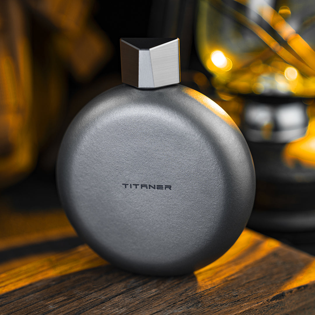 Portable Titanium Hip Flask Bottle