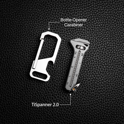 Titanium Bottle Opener Carabiner