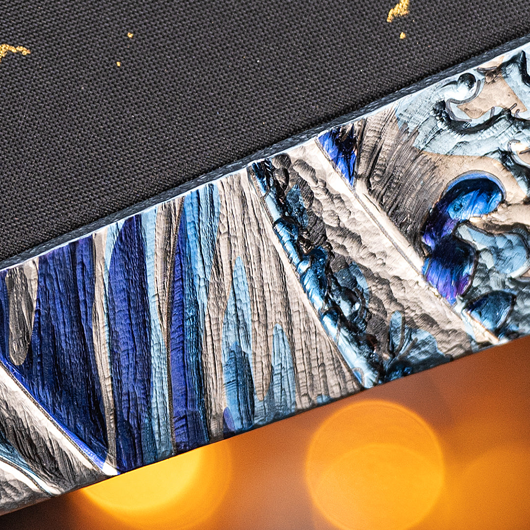 BuRan: Wave crest Titanium Folding Fan