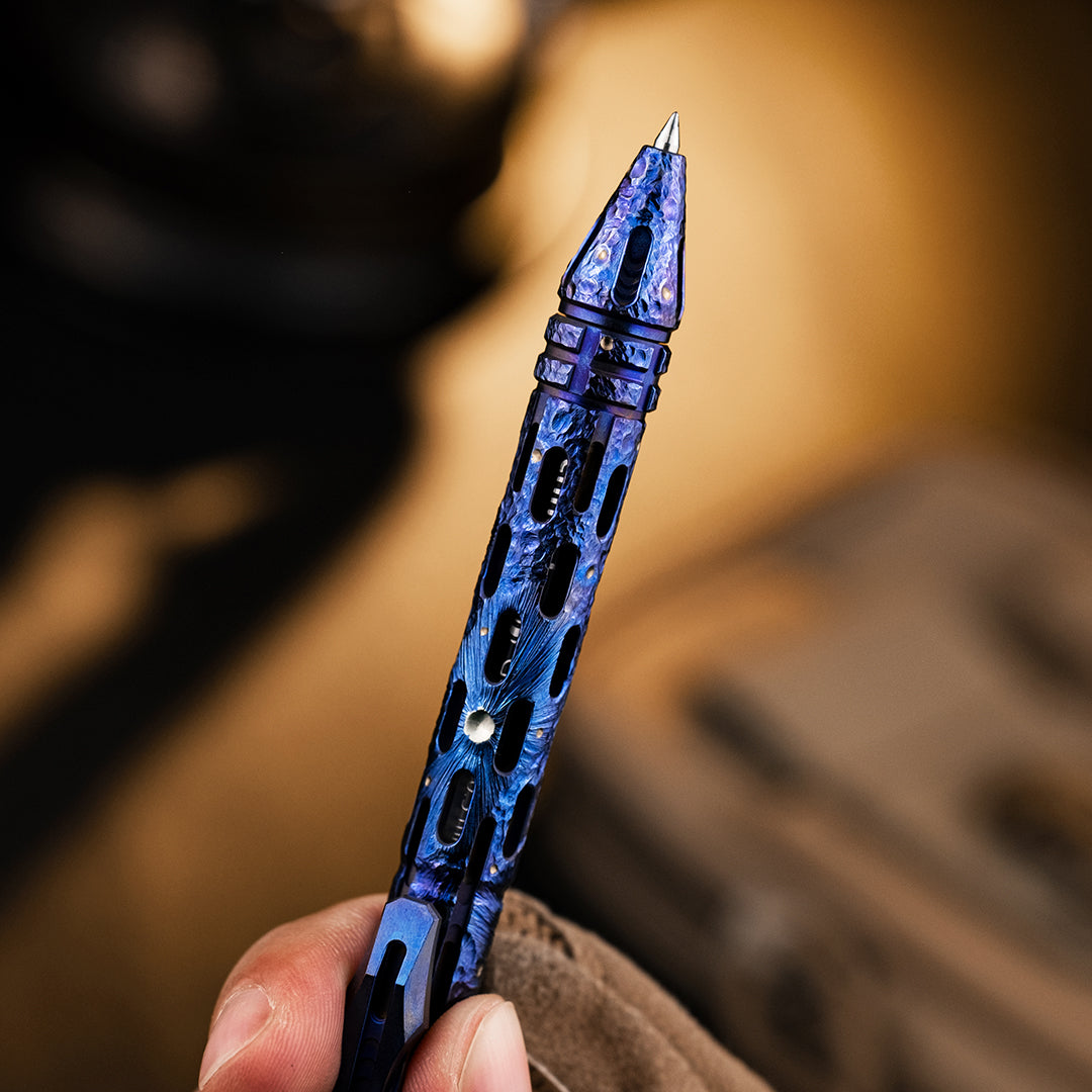 Blue Meteor Titanium Tactical Bolt-Action Pen(Limited 50 pcs)