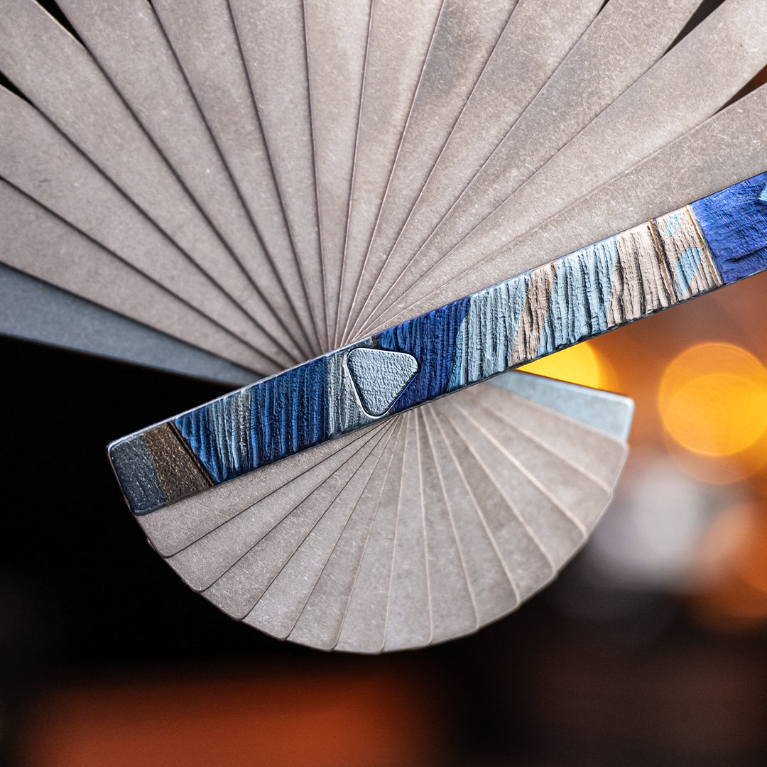 BuRan: Wave crest Titanium Folding Fan