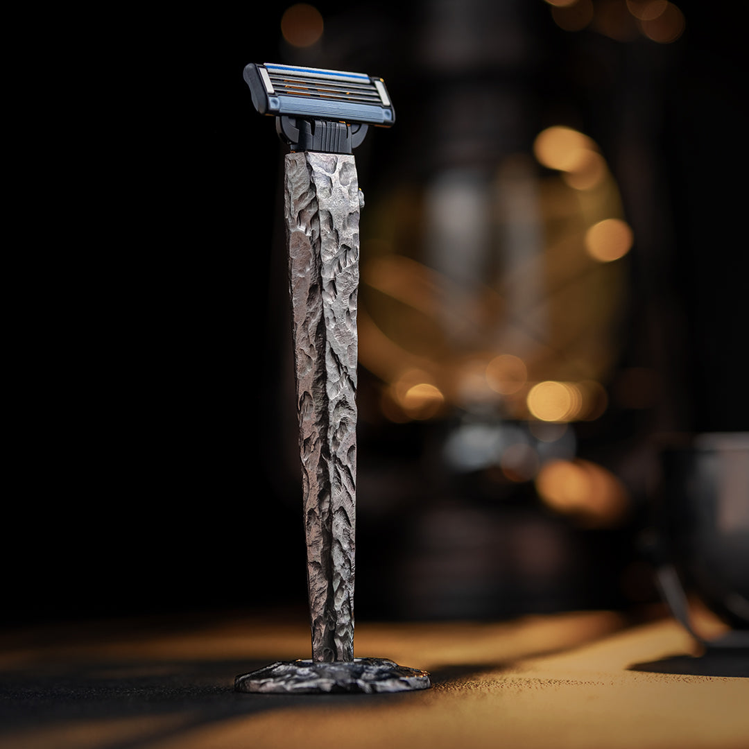 Titanium Hand-carved 3-layer Razor