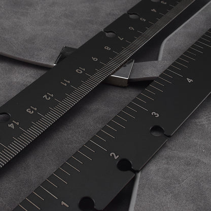 Dual-sided Ti Bookmark/Ruler