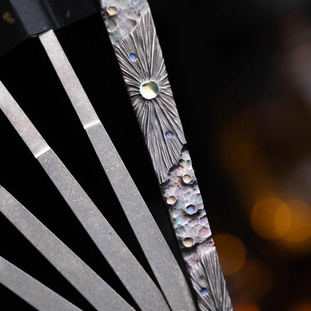 BuRan: Obsidian Meteor Titanium Folding Fan