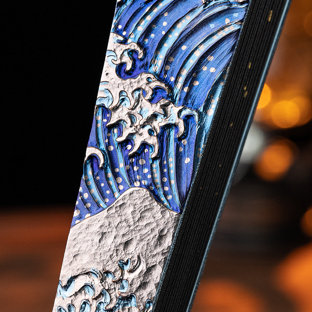BuRan: Wave crest Titanium Folding Fan