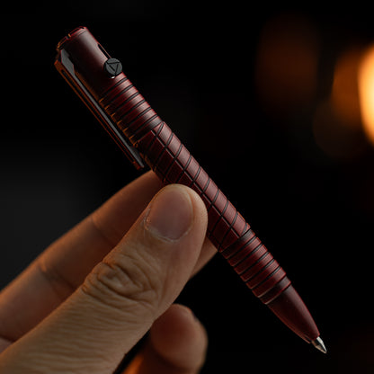 Bolígrafo de bolsillo de titanio con mecanismo de cerrojo