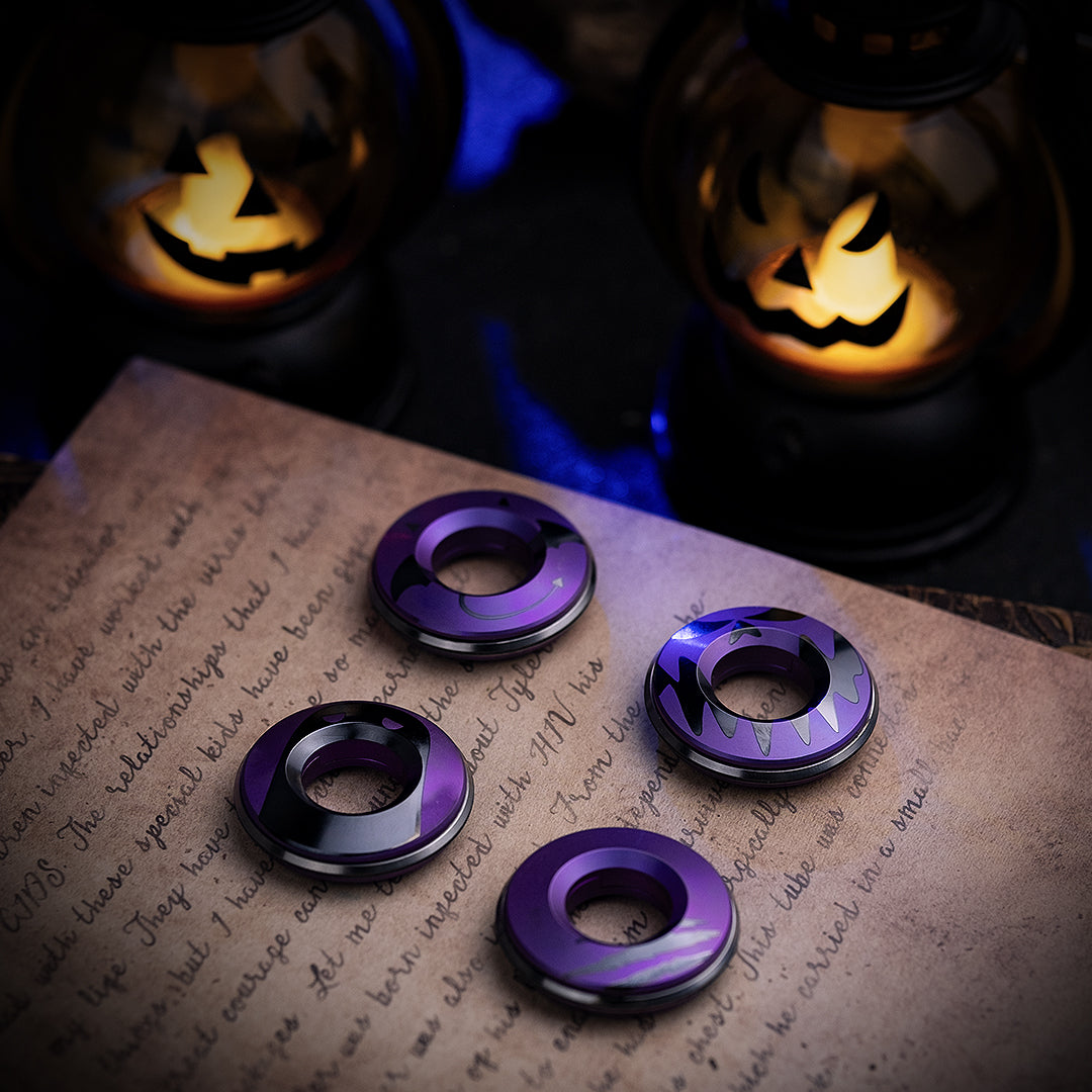 Haunted Titanium Curve Measure Ring