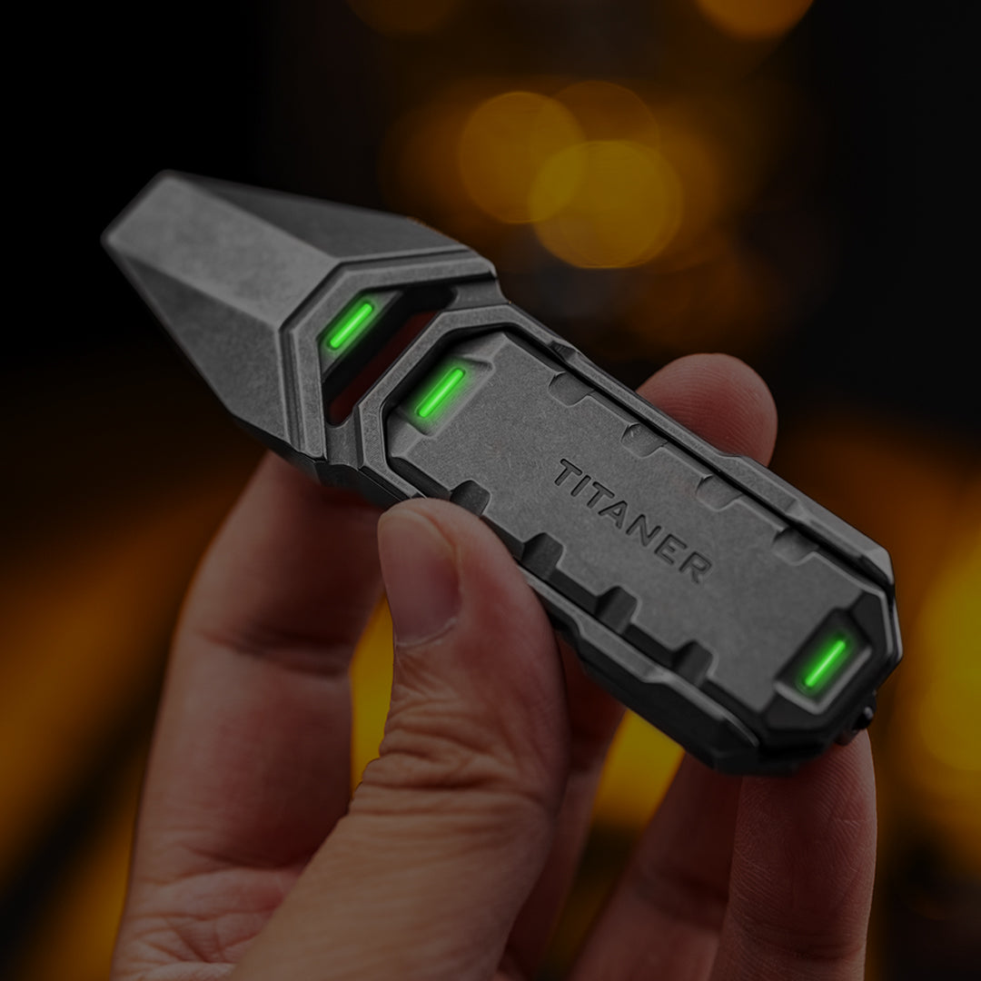 Palanca multiusos de titanio con deslizador antiestrés