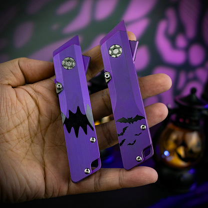 Patterned Raven 1.0 Pro : Titanium Utility Folding knife