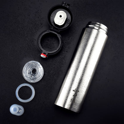 Doppelwandige Thermosflasche aus Titan 