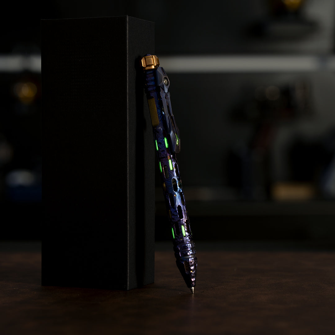 Bolígrafo táctico de cerrojo de titanio