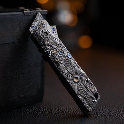 Obsidian Meteor Raven Titanium Utility Folding knife(Limited 30 pcs)