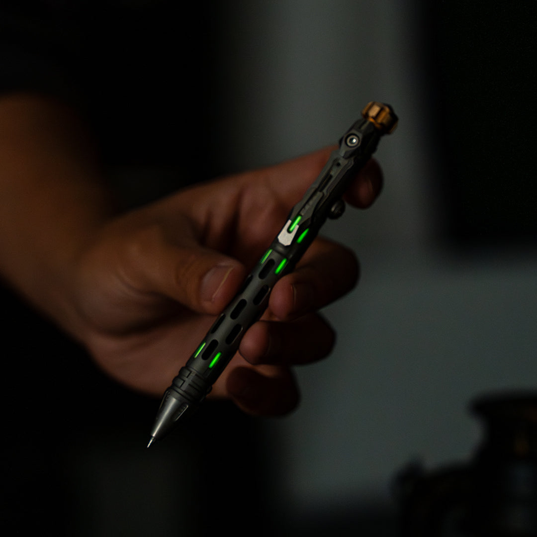 Bolígrafo táctico de cerrojo de titanio