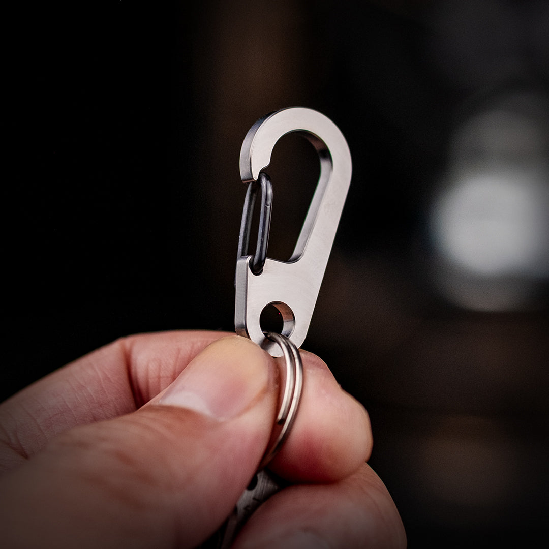 Titanium Key Carabiner: Durable Outdoor EDC Backpack Accessory