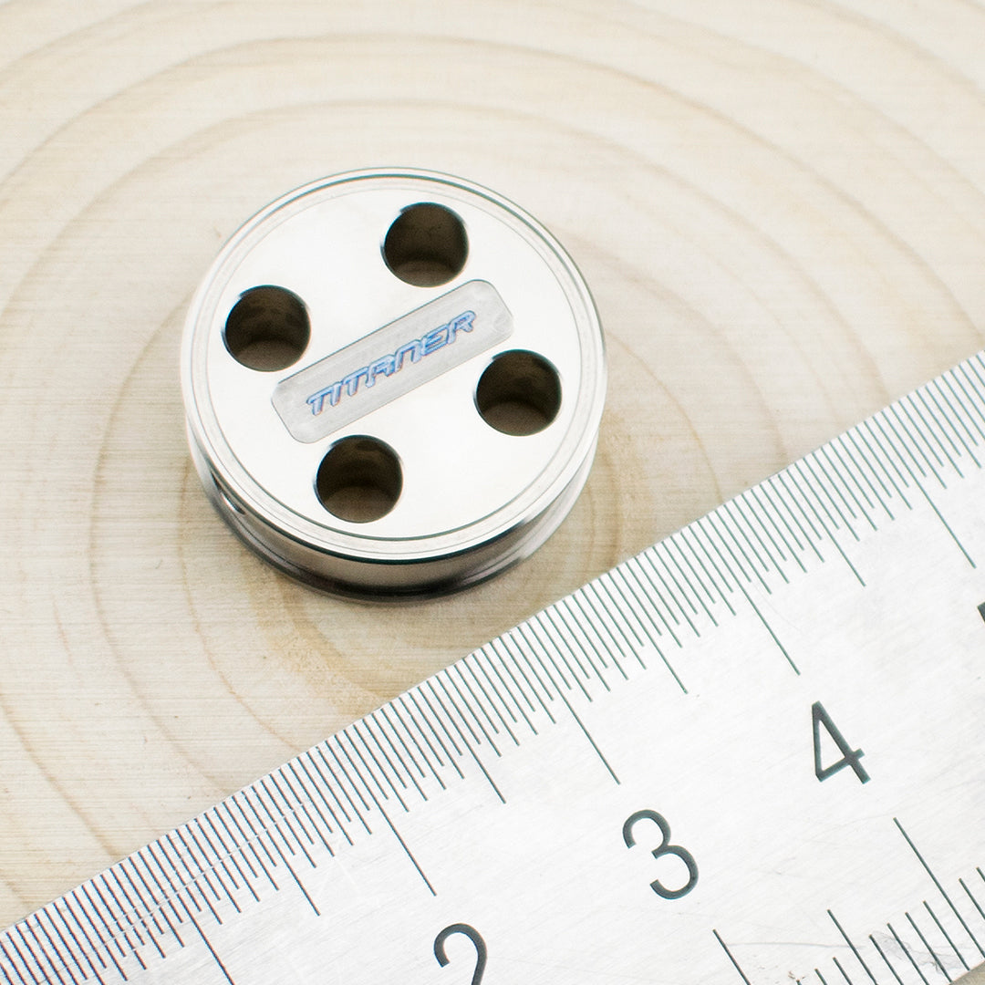 Titanium Round Lanyard Bead
