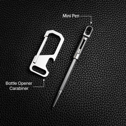 Titanium Bottle Opener Carabiner